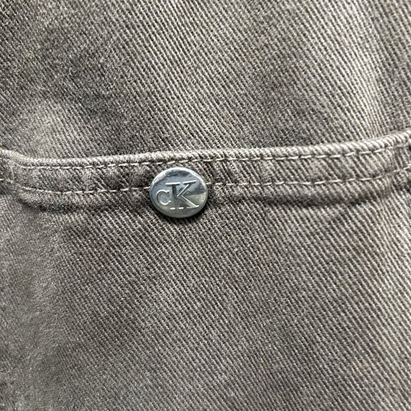 Calvin Klein Vintage Mens Denim chocolate Brown Jacket Size XL - Picture 6 of 9